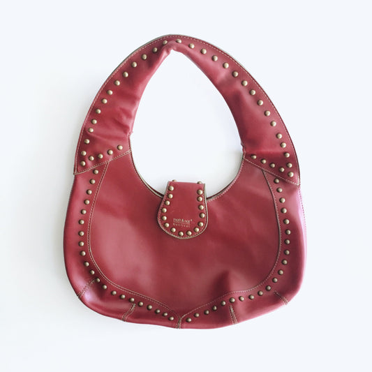 Matt &amp; Nat Angie Hobo Red Studded Bag