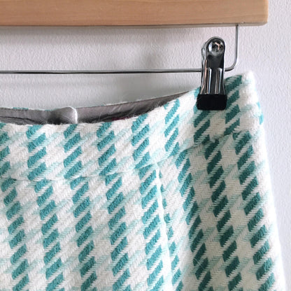 matthew williamson houndstooth midi skirt - size 8