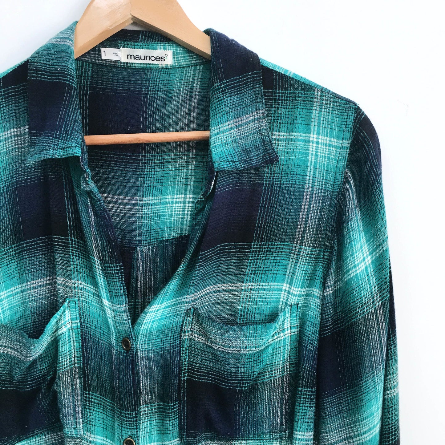 Maurices plaid shirt - size 1