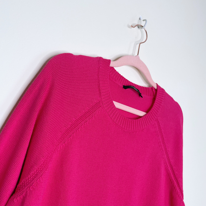 weekend max mara pink relaxed-fit knit sweater - size medium