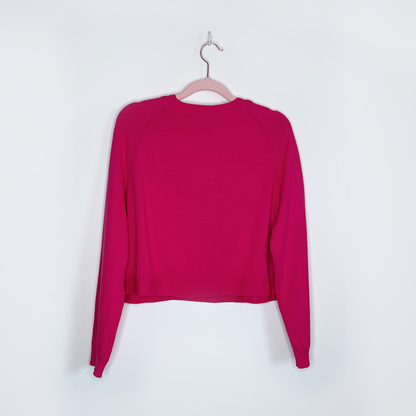 weekend max mara pink relaxed-fit knit sweater - size medium