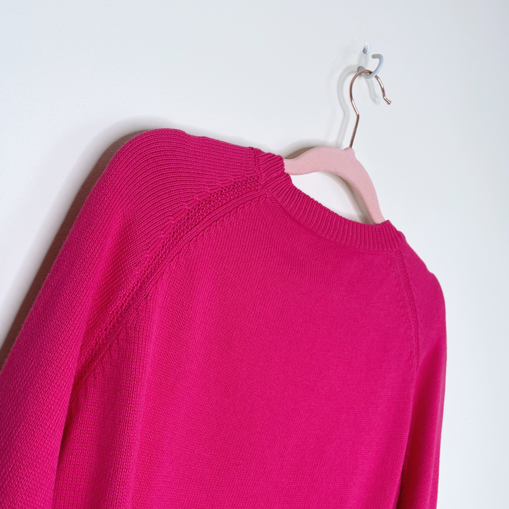 weekend max mara pink relaxed-fit knit sweater - size medium