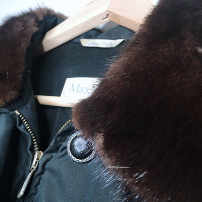 Vintage Max Mara puff jacket with fur collar - size 8