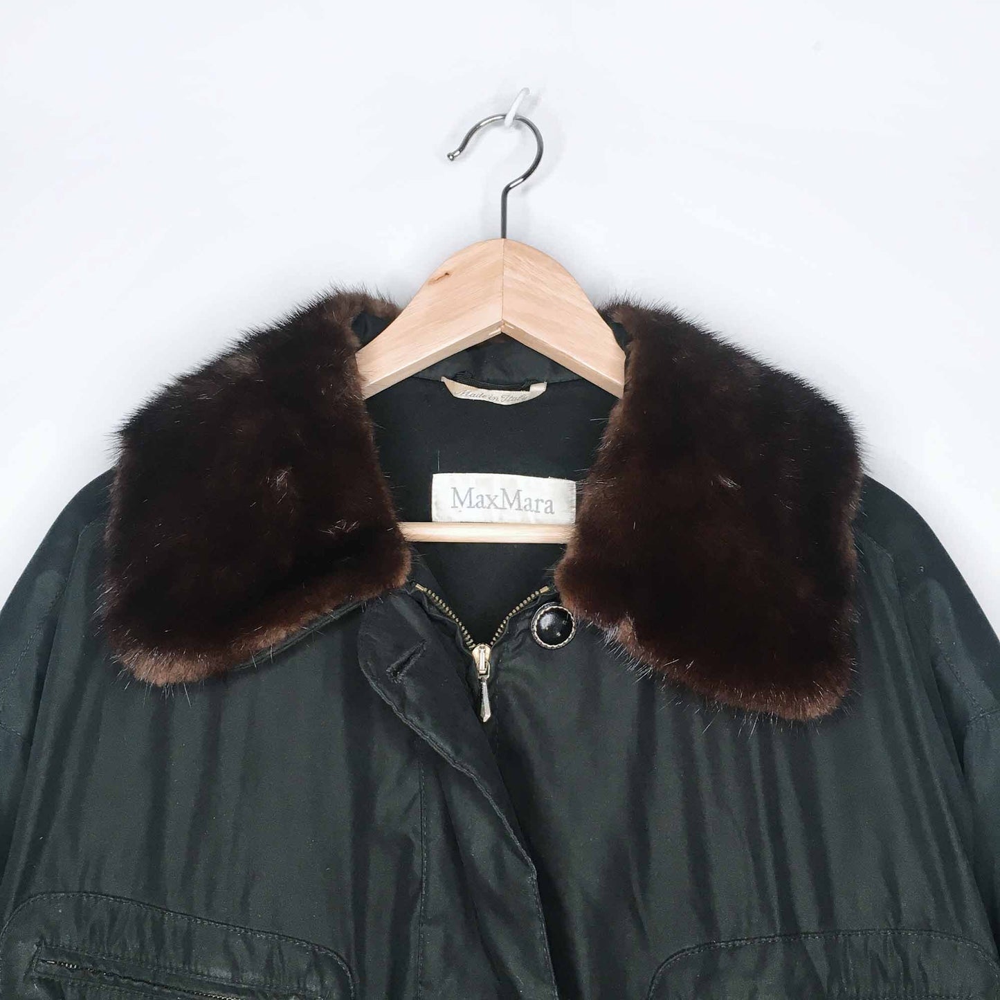 Vintage Max Mara puff jacket with fur collar - size 8