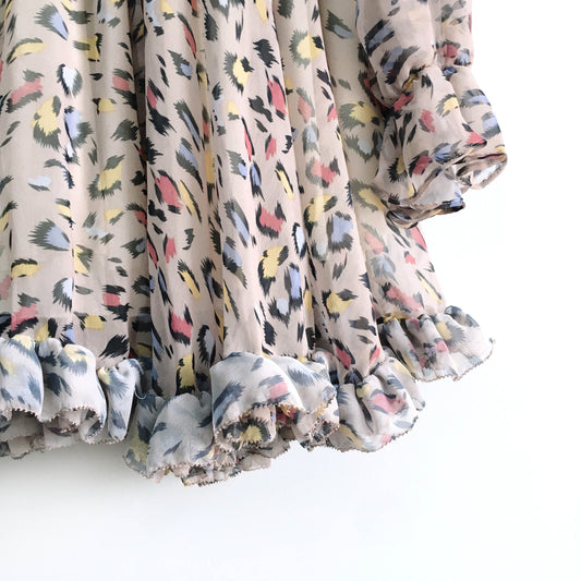 MaxMara Silk Chiffon Leopard Dress - size 36