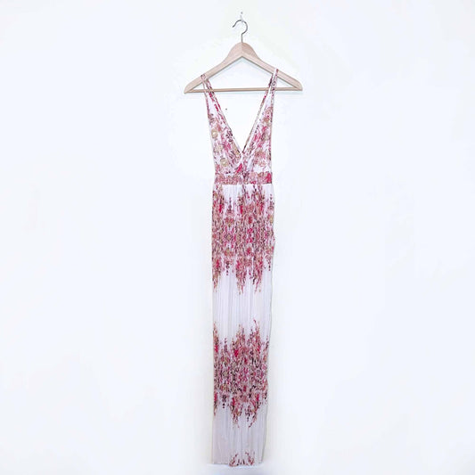 sheinside floral summer maxi dress - size small
