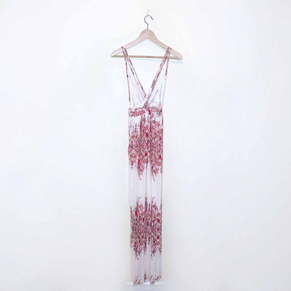 sheinside floral summer maxi dress - size small