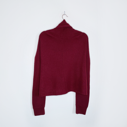 max mara red wool shawl cardigan sweater - size medium