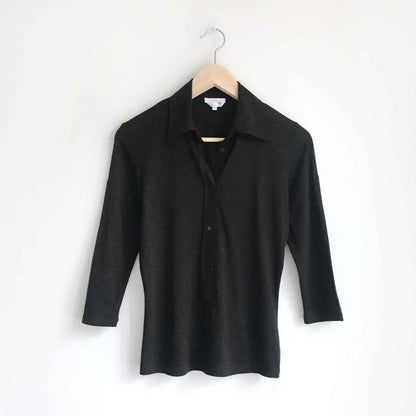 Max Mara wool-silk collared shirt - size Small