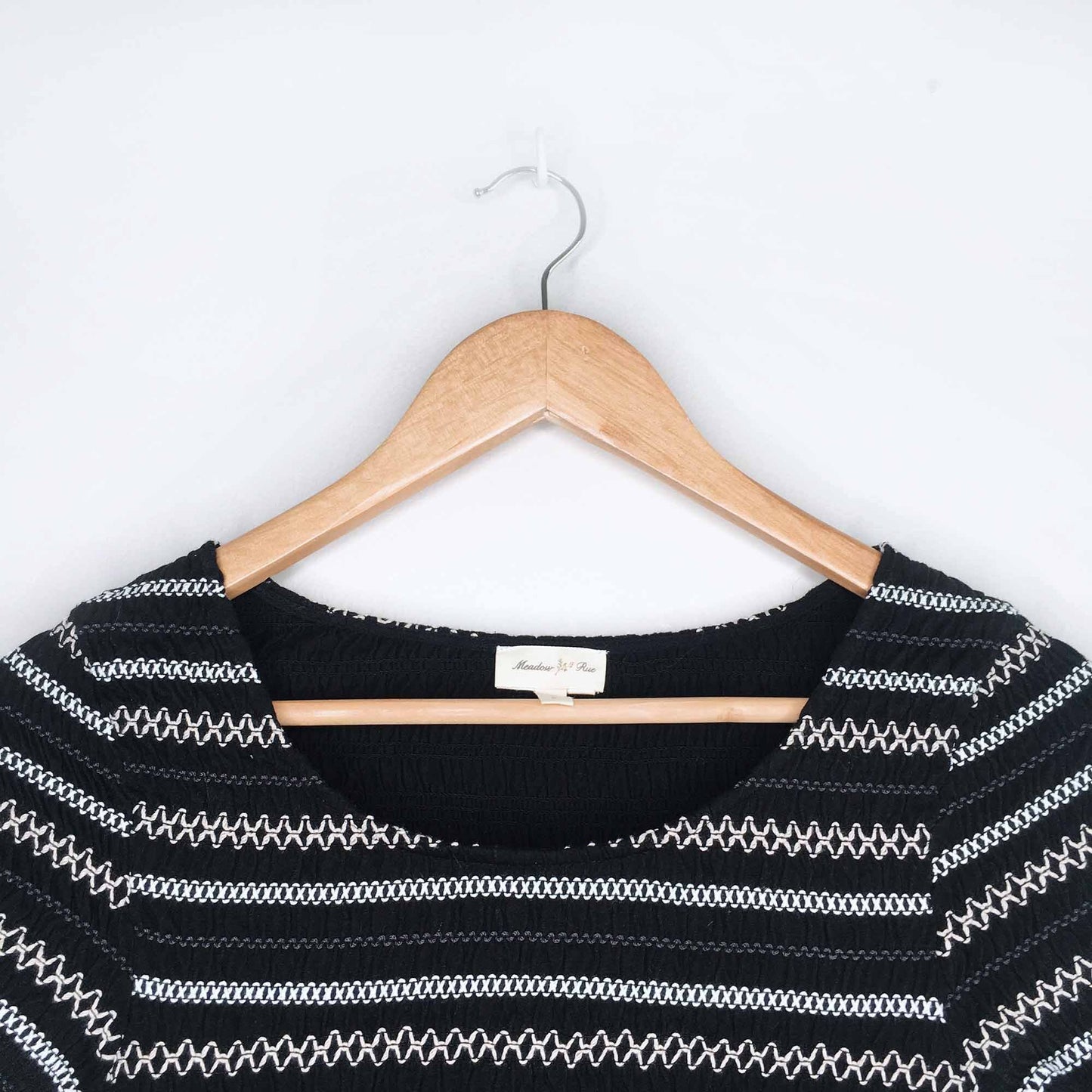 Meadow Rue smocked peplum tee - size Small