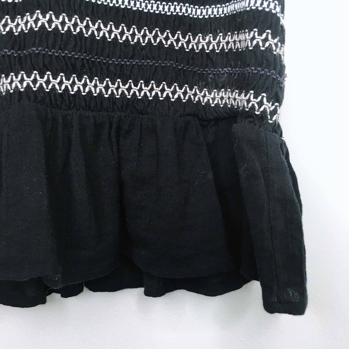 Meadow Rue smocked peplum tee - size Small