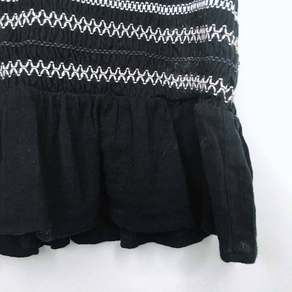 Meadow Rue smocked peplum tee - size Small