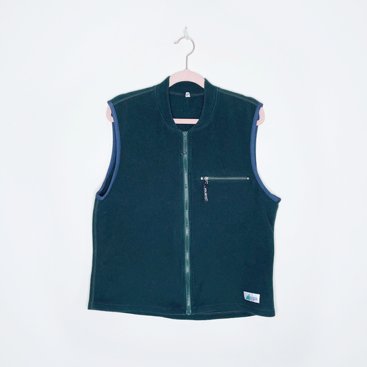 vintage mec forest green fleece vest - size small