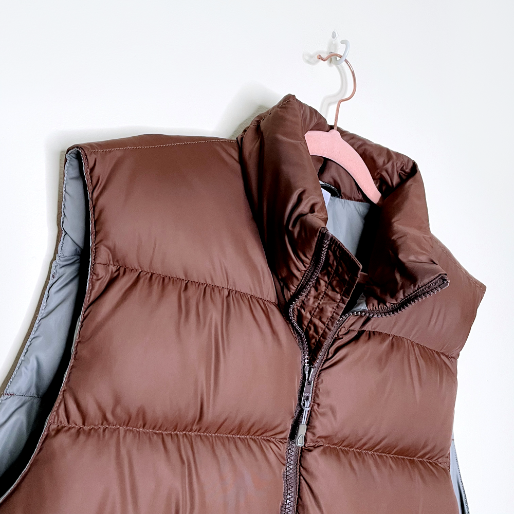 mec mountain equipment co-op brown down puffer vest - size large