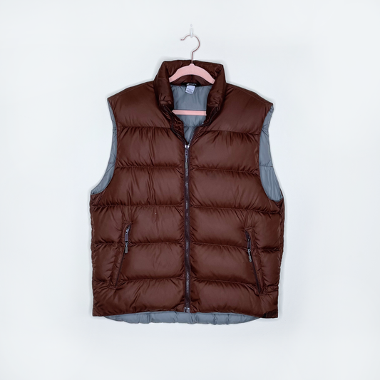 mec mountain equipment co-op brown down puffer vest - size large