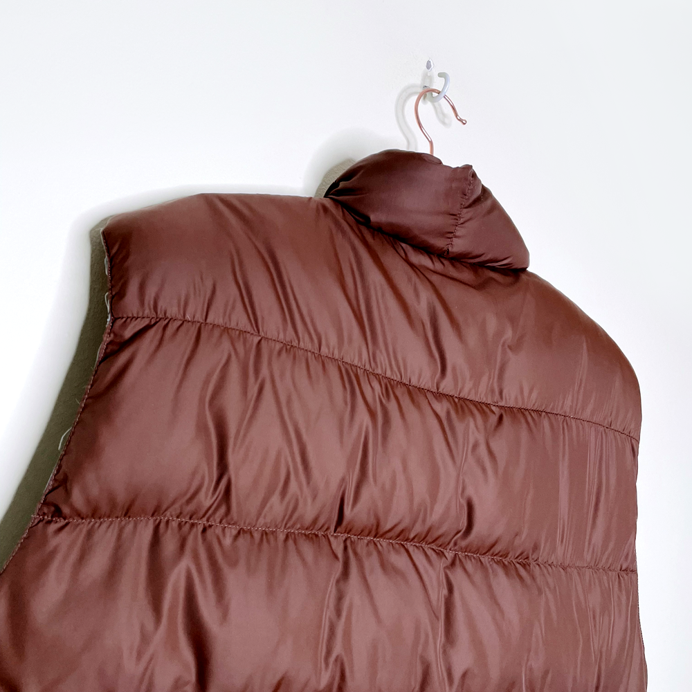 mec mountain equipment co-op brown down puffer vest - size large