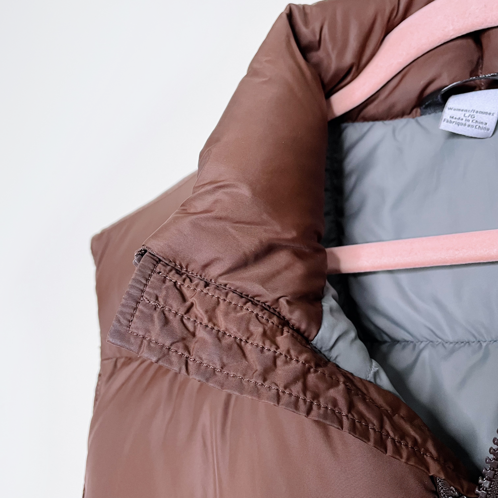 mec mountain equipment co-op brown down puffer vest - size large