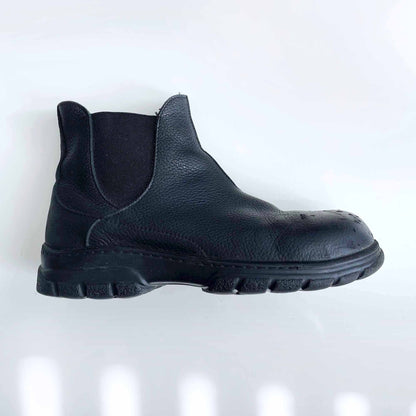 mellow walk black leather quentin maddy chelsea work boots - size 6.5