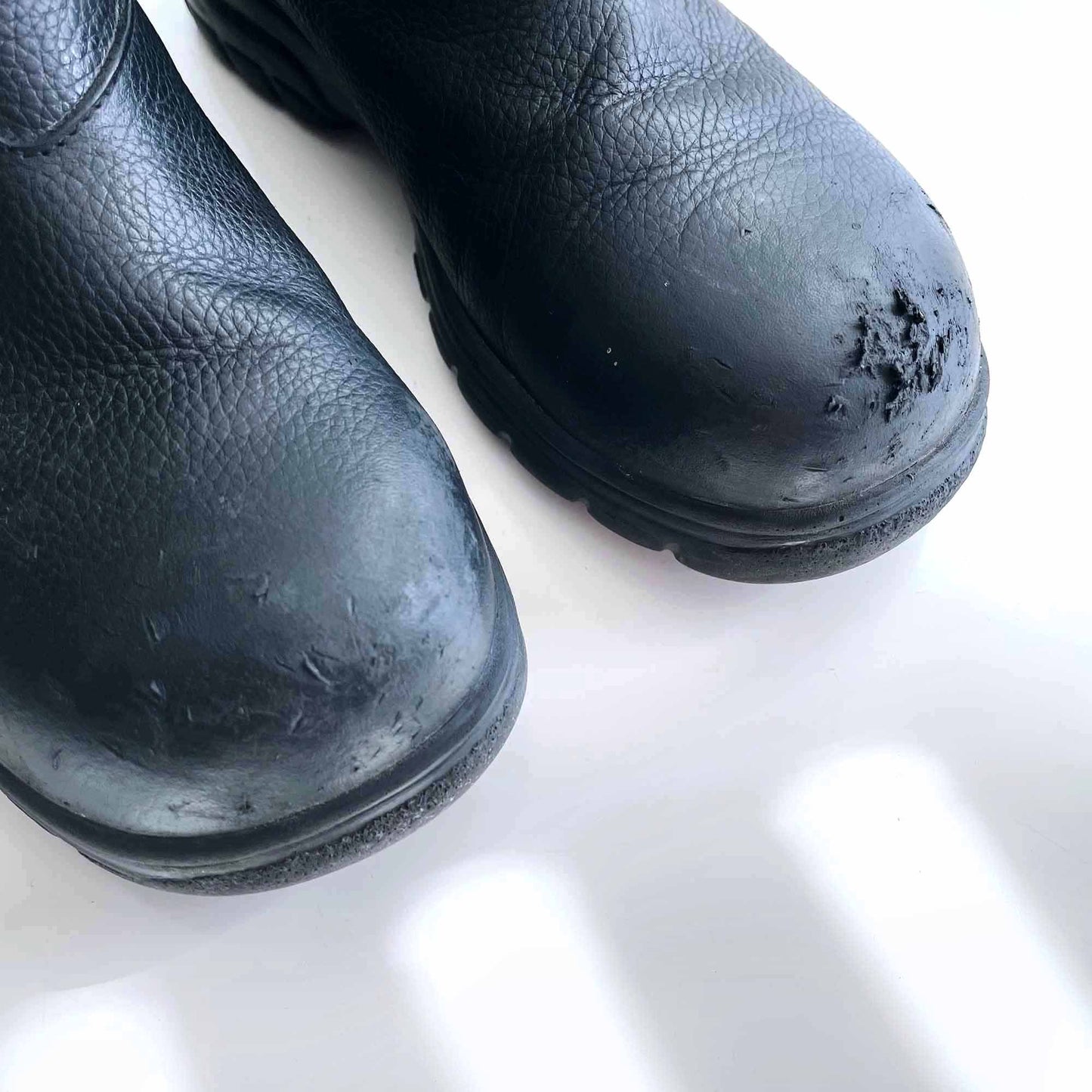 mellow walk black leather quentin maddy chelsea work boots - size 6.5