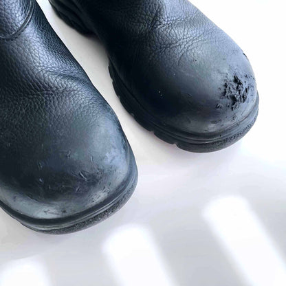 mellow walk black leather quentin maddy chelsea work boots - size 6.5