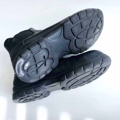 mellow walk black leather quentin maddy chelsea work boots - size 6.5