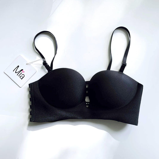 nwt mia strappy padded bra - size sm/med