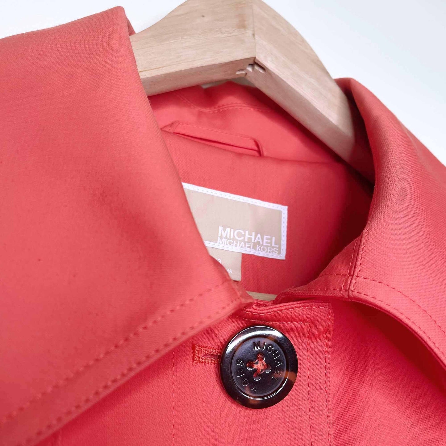 Michael Kors single breasted belted trench coat - size Large