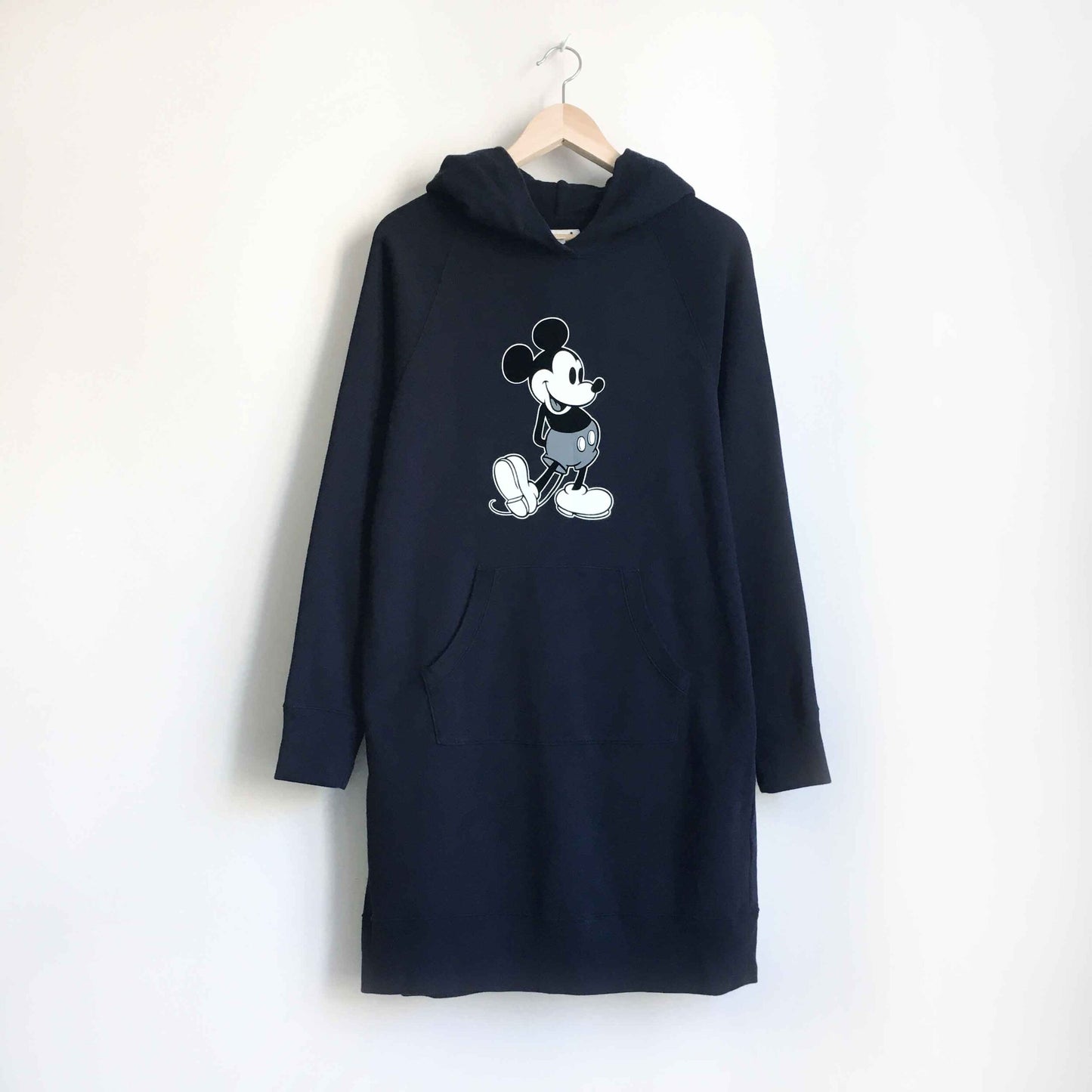 Uniqlo Mickey Stands hooded sweatshirt dress - size Large