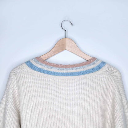 Mijor Style cashmere-blend v-neck sweater - size Medium