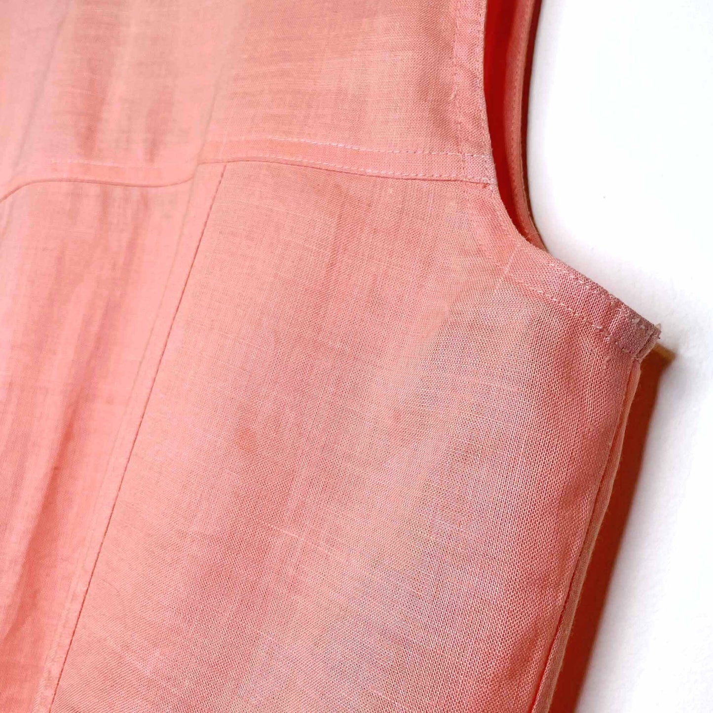 vintage milano 100% linen button down dress - size 38