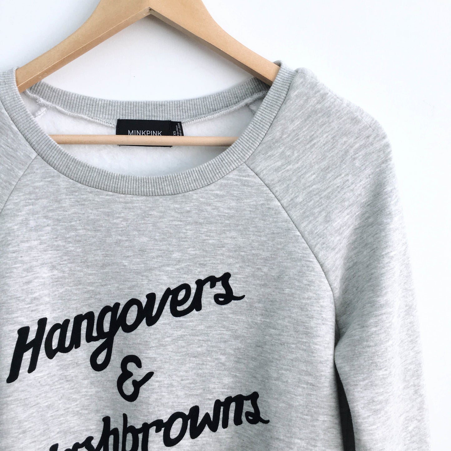 NWOT Minkpink Hangovers &amp; Hashbrowns Sweatshirt - size xs
