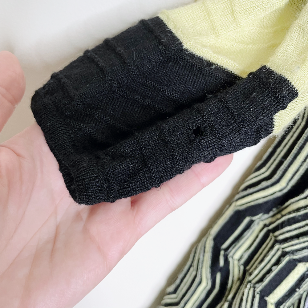 missoni multi colour stripe knit open cardigan - size 6