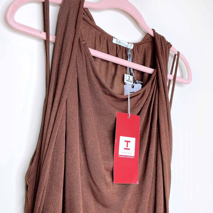 nwt miss money brown cacao dress - size large