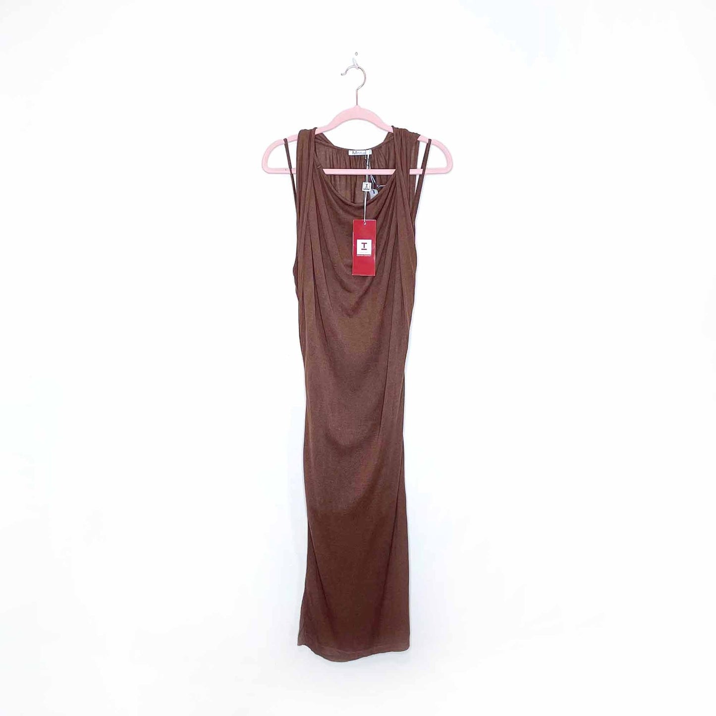 nwt miss money brown cacao dress - size large