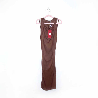 nwt miss money brown cacao dress - size large