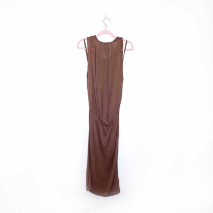 nwt miss money brown cacao dress - size large