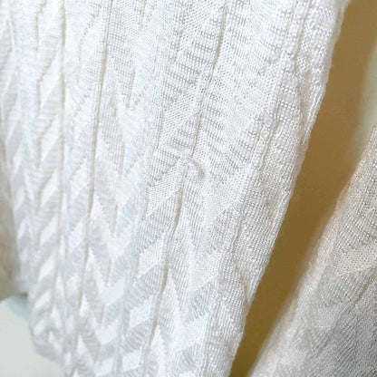 missoni wool-blend lurex cream open cardigan - size 46