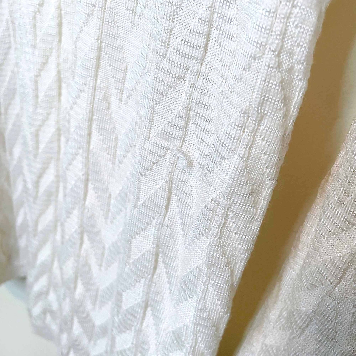 missoni wool-blend lurex cream open cardigan - size 46