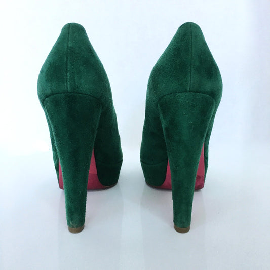 Miu Miu Green Suede On High Pumps - size 40