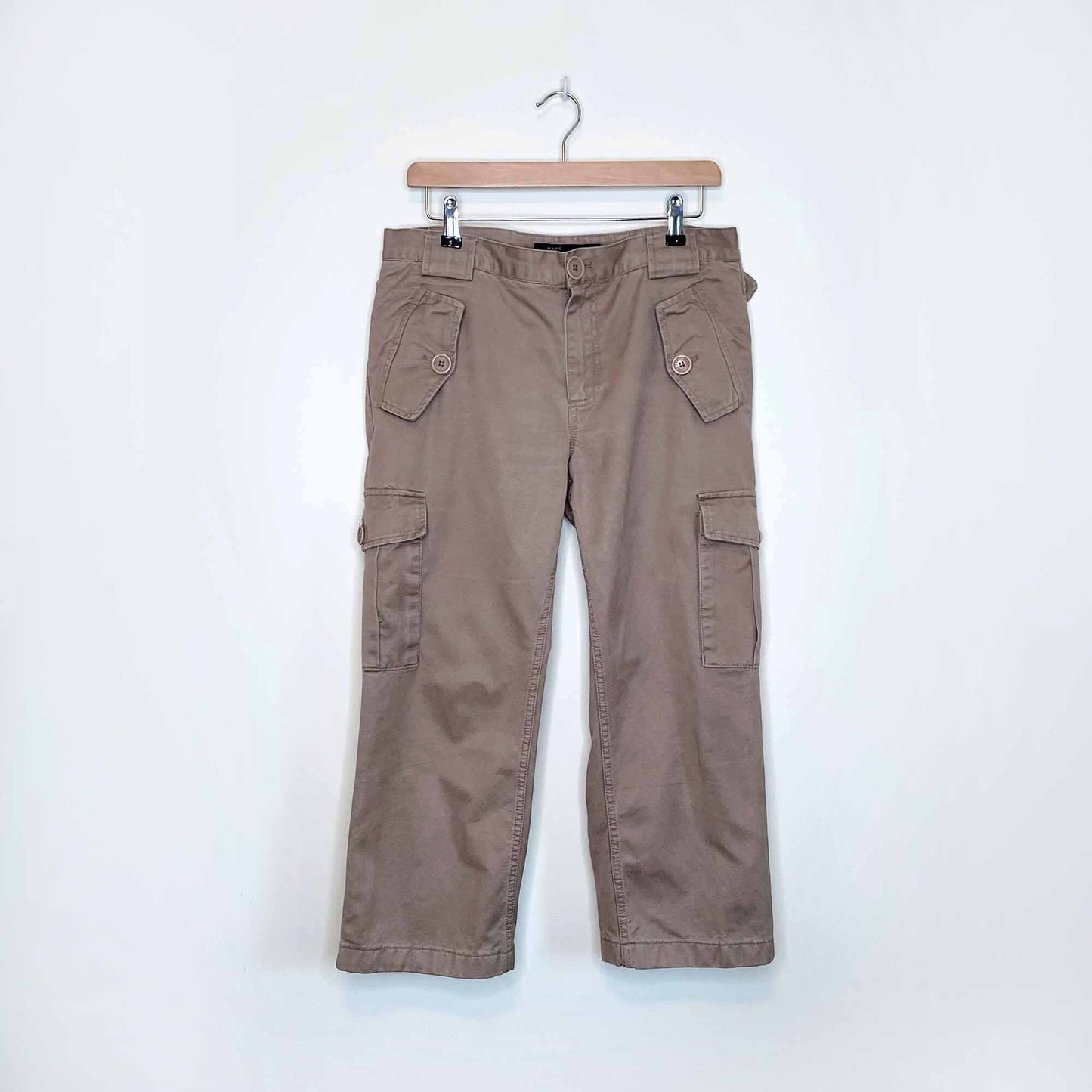 marc jacobs cropped wide leg cargo pants - size 10
