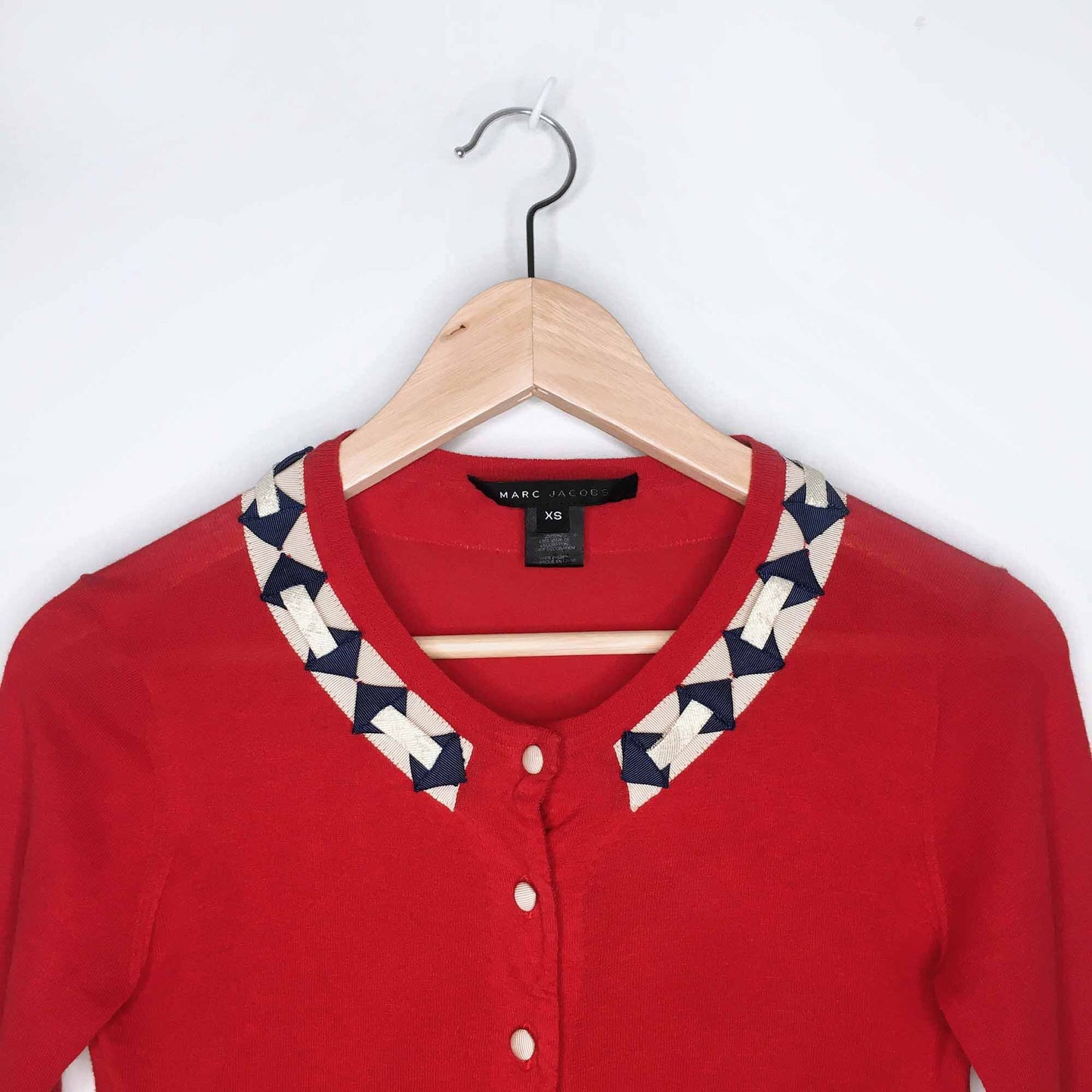 Marc Jacobs embellished trim cardigan sweater - size xs
