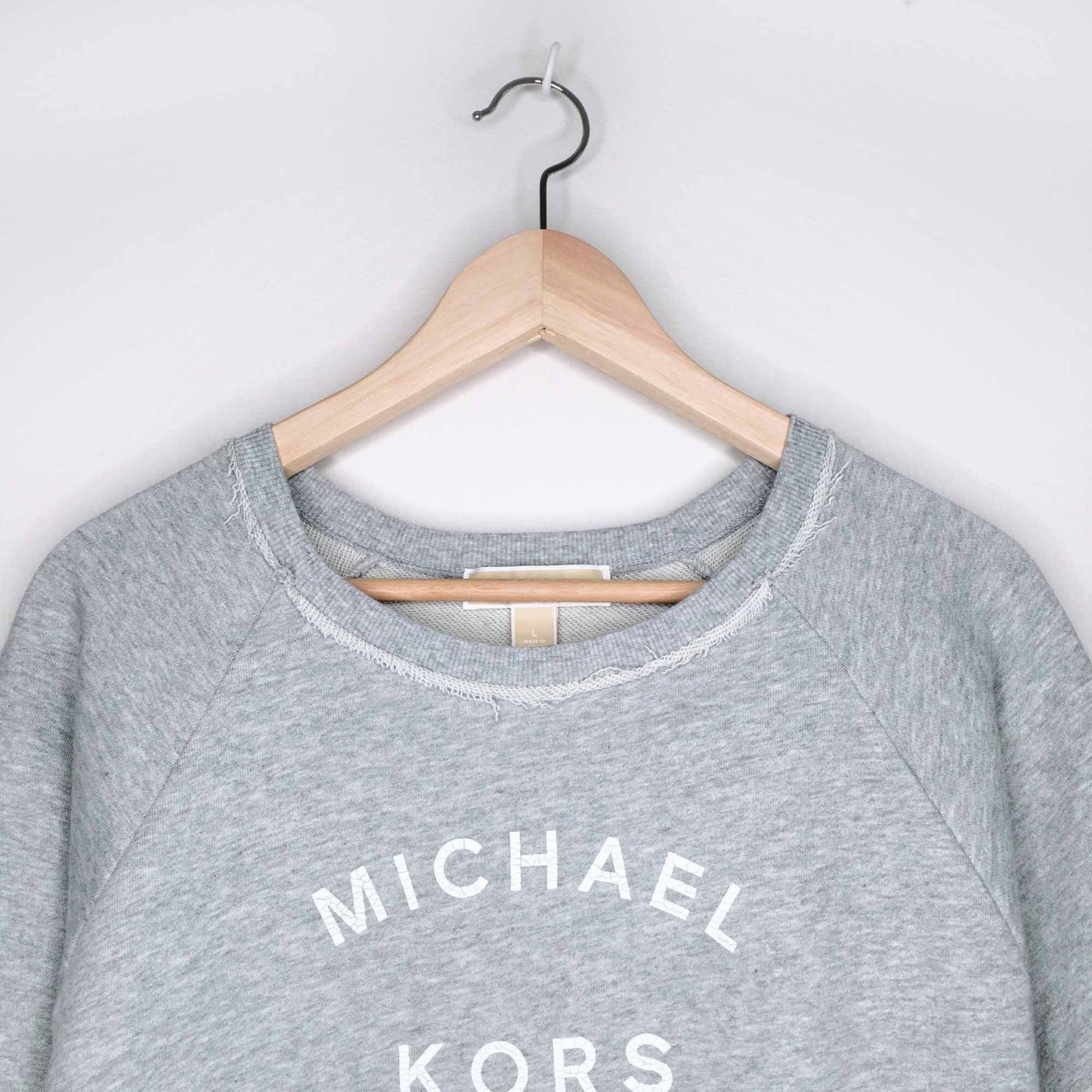 Michael Kors short sleeve raw edge sweatshirt - size Large