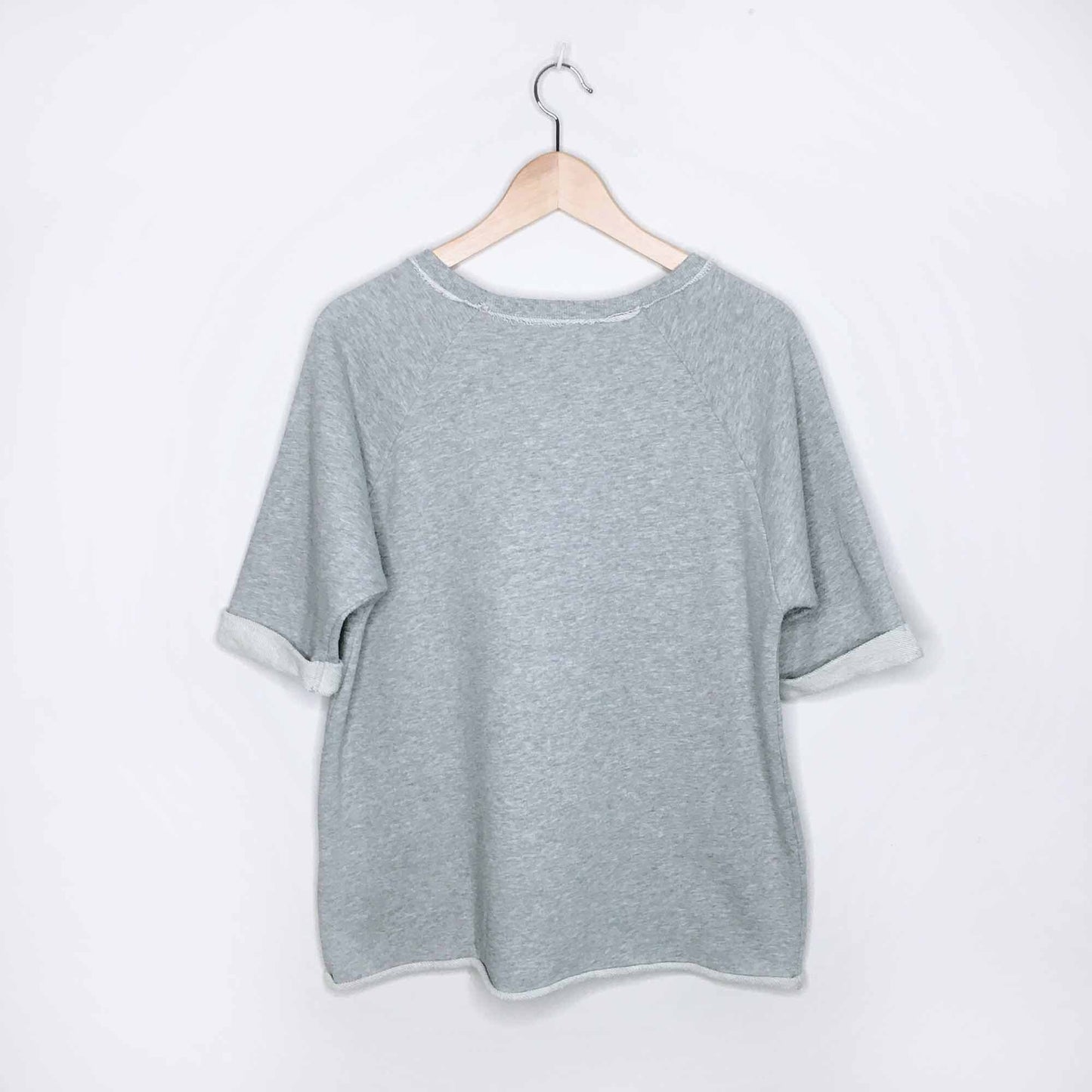 Michael Kors short sleeve raw edge sweatshirt - size Large