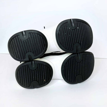 michael kors olympia canvas and suede chunky sole sneakers - size 7.5