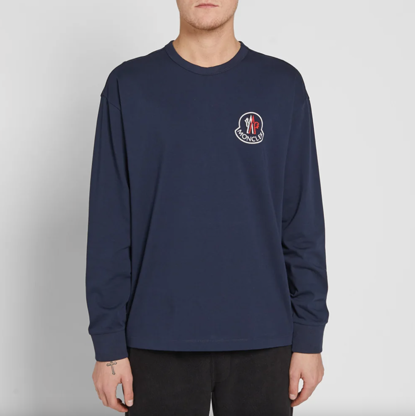 moncler x kith blue long sleeve tee size large good market thrift store
