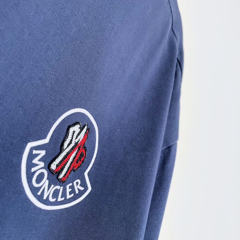 moncler x kith blue long sleeve tee - size large