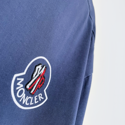 moncler x kith blue long sleeve tee - size large