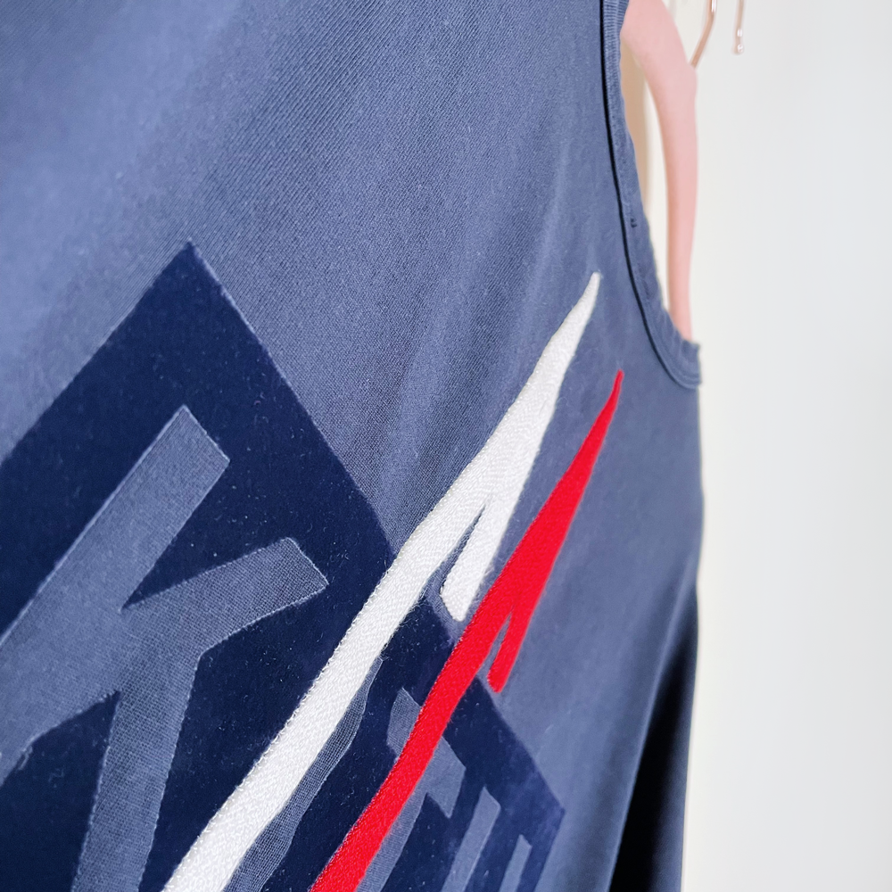 moncler x kith blue long sleeve tee - size large