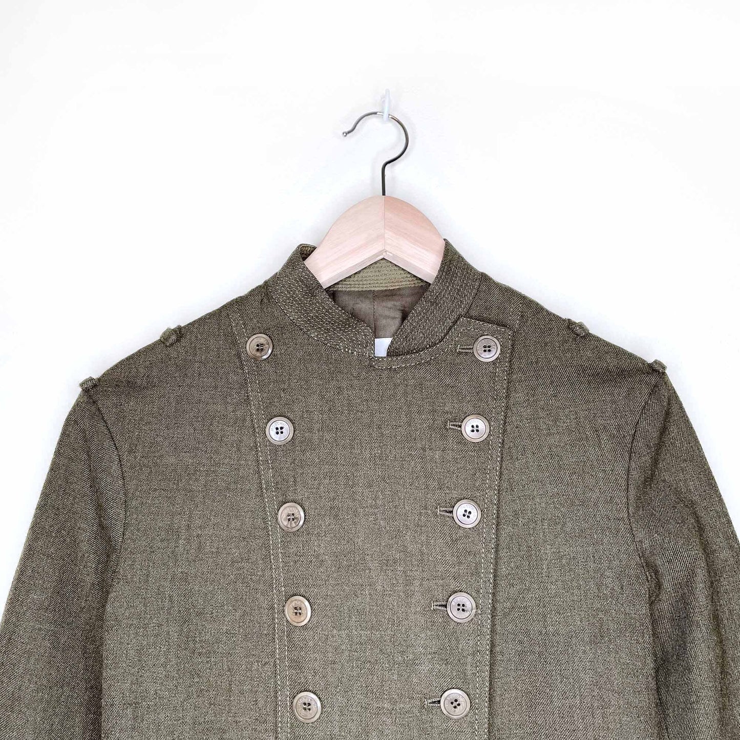 moschino wool military style utility jacket - size 8