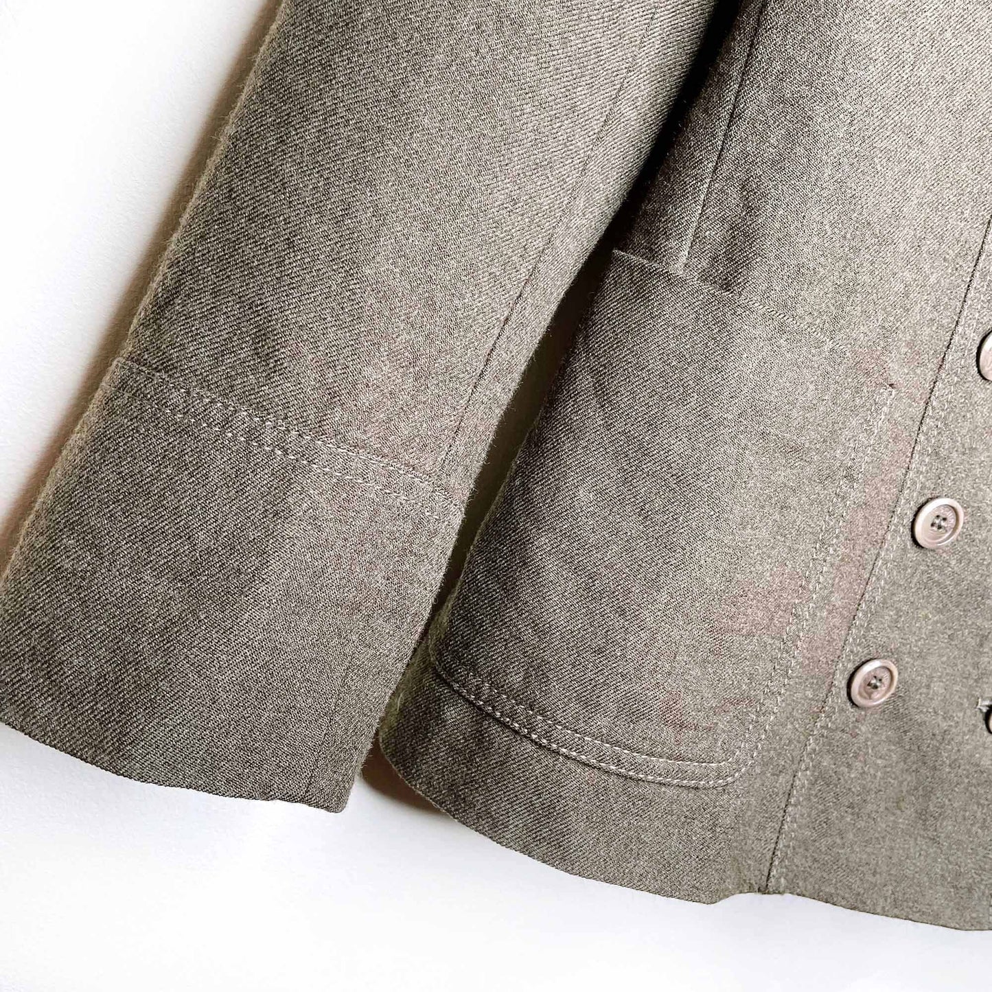 moschino wool military style utility jacket - size 8
